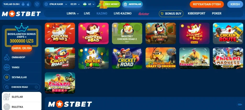 O'zbekistonda Chicken Road Mostbet