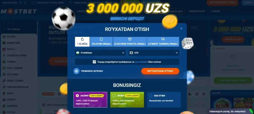 Chicken Road o'ynash uchun Mostbet Demo-da ro'yxatdan o'ting